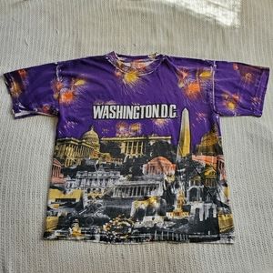 VTG Accord Washington DC T-Shirt XL All Over Print Single Stitch Double Sided